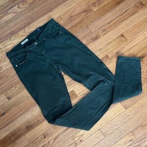 AG Adriano Goldschmied Dark Green Skinny Pants